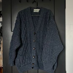 Arancrafts 100% wool cable knit cardigan